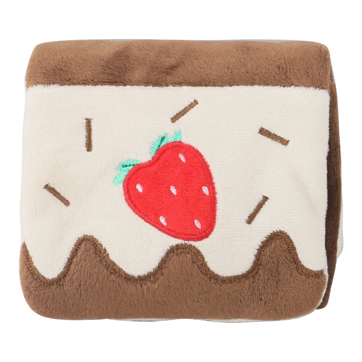 Plush snuffle mat dog toy for sniffing and foraging, available in brown, pink, and white