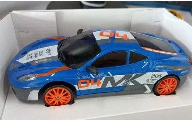 1:24 scale remote control drift car with powerful 4WD system, cool LED lights, and responsive 2.4 GHz remote for high-speed racing thrills
