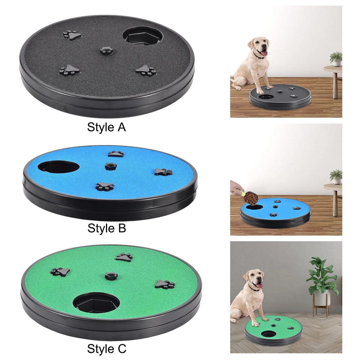 Dog nail file board with rotatable sandpaper surface and suction cup base