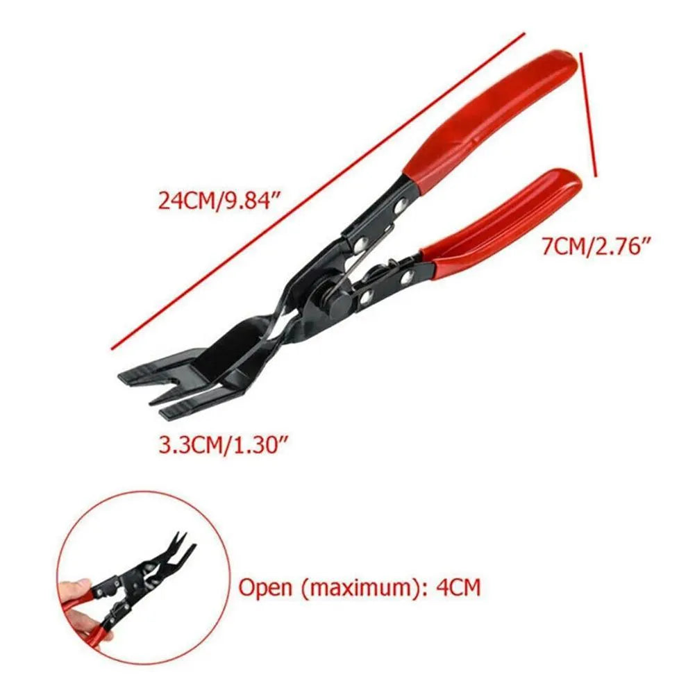 Blue automotive separator pliers for door panel and interior clamp removal, 240mm length