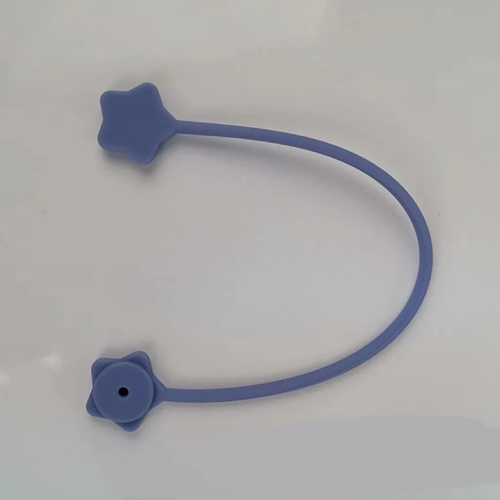 Silicone magnet wire winder for cable organisation in assorted colours on a white background.