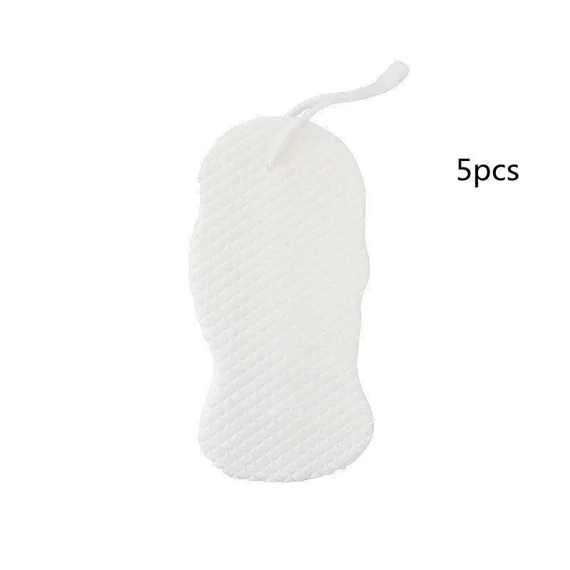 3D fish scale pattern bath sponge in white, grey, pink, or light blue for gentle exfoliation