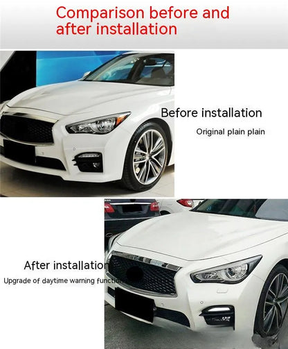 Infiniti Q50 Q70 front bumper LED daytime running lamp with turn signal function