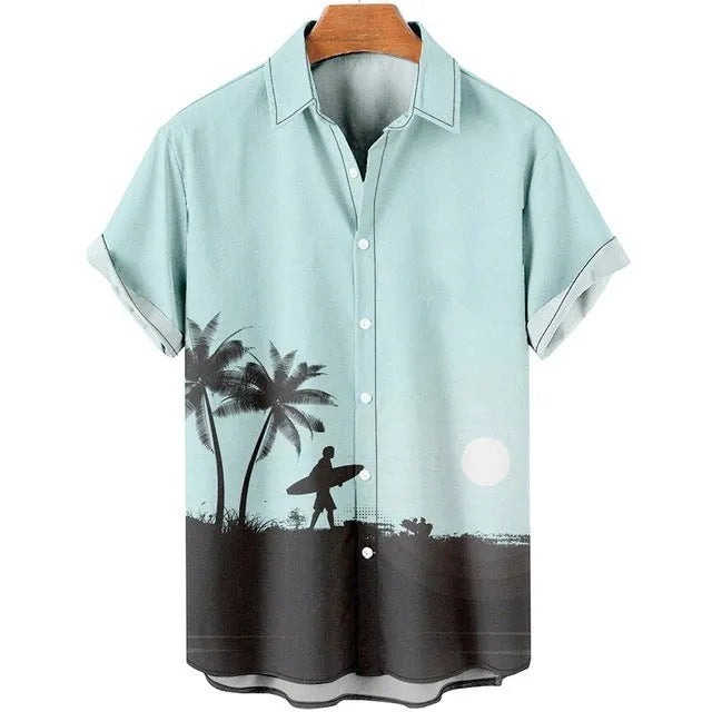 Men's slim fit short sleeve shirt with 3D floral pattern in multiple colour options