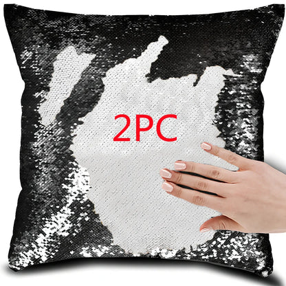 40x40cm square colour-changing pillow cover with knitted polyester construction