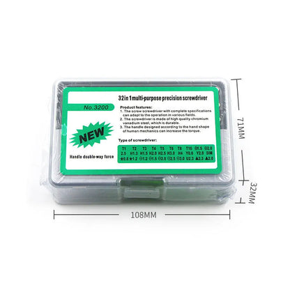 32-in-1 screwdriver set for mobile phone repair with precision bits for electronics disassembly