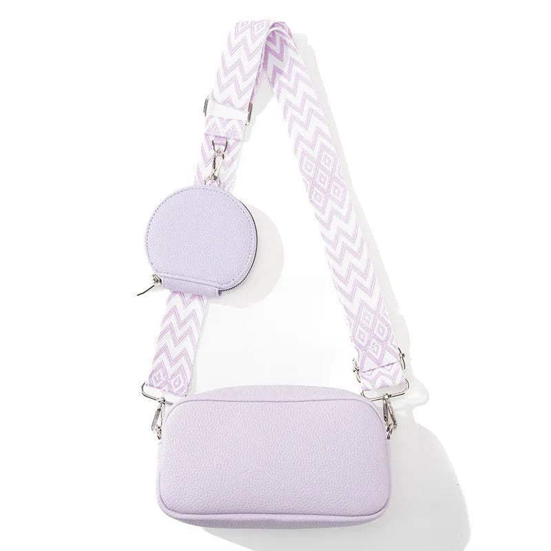 Soft PU women's one-shoulder crossbody bag in horizontal square shape with single strap