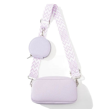 Soft PU women's one-shoulder crossbody bag in horizontal square shape with single strap