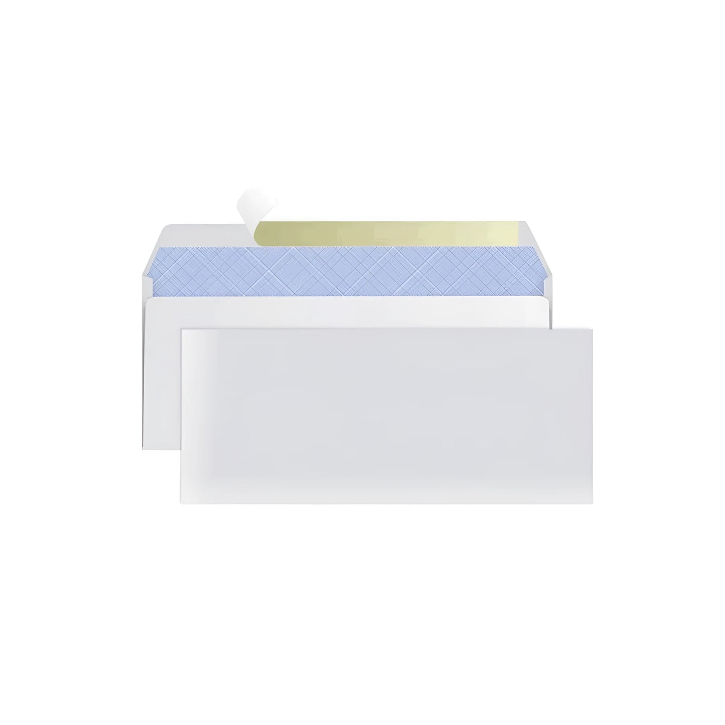 Blue confidential security envelope with self-adhesive closure, 105mm by 240mm size