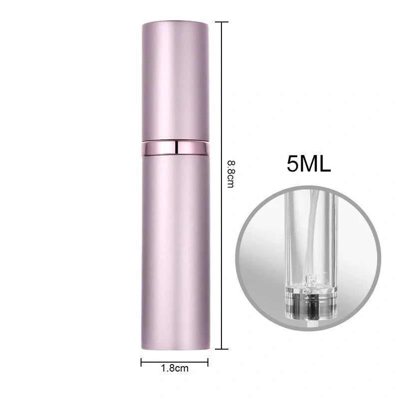 Compact perfume vaporizer in various colours with leak-proof design