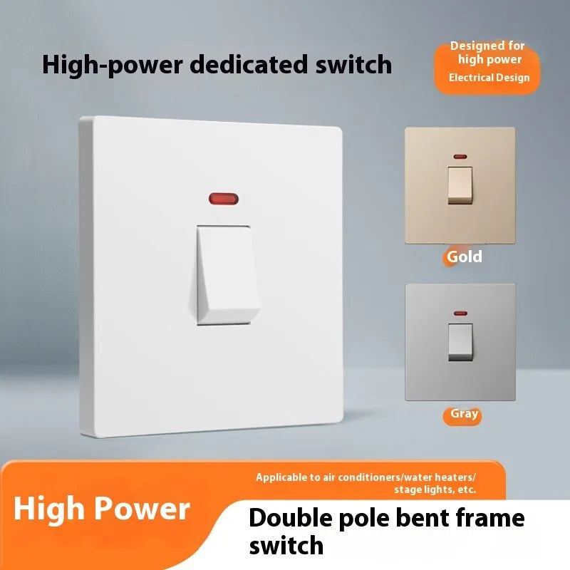25A 45A high-current plastic switch with light panel for curved rack electrical installations