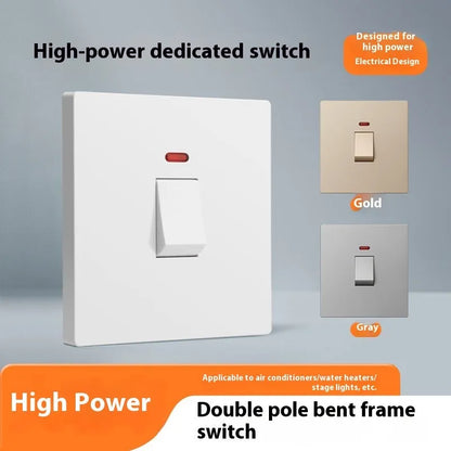 25A 45A high-current plastic switch with light panel for curved rack electrical installations