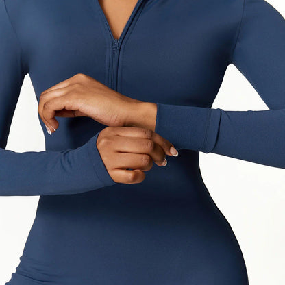 Versatile moisture-wicking jumpsuit in a variety of vibrant colors, designed for active lifestyles