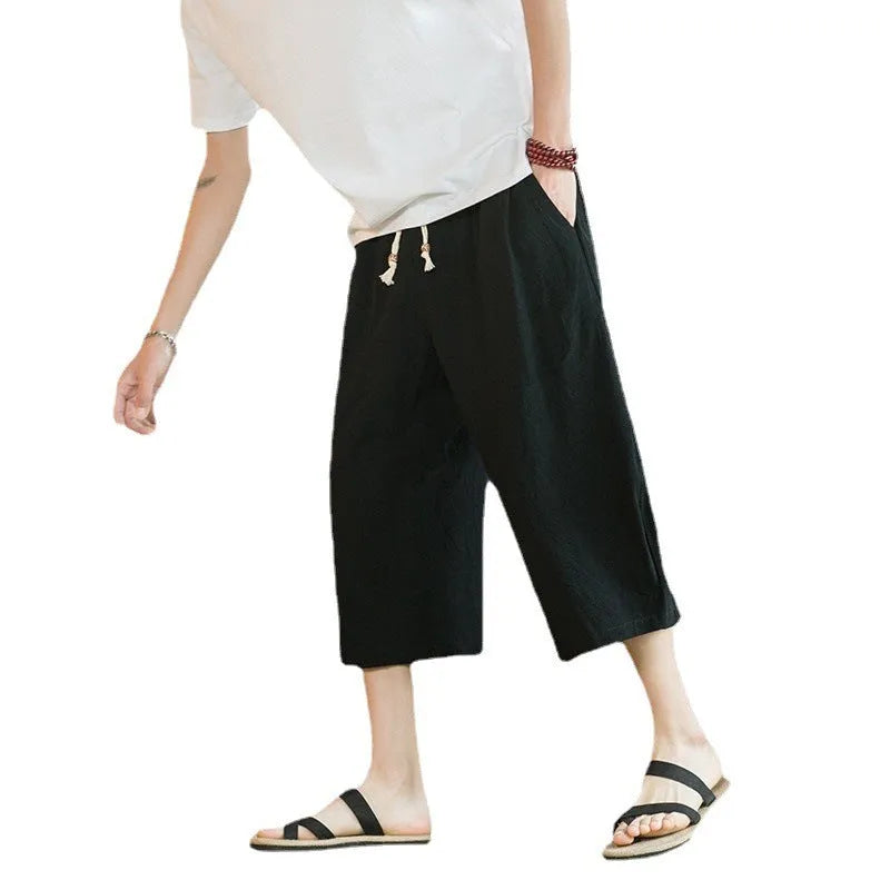 Plus size linen summer shorts in straight leg cut available in five colours