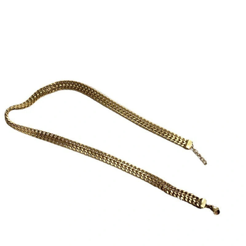 18K gold plated titanium steel hemp flower bracelet for men and women