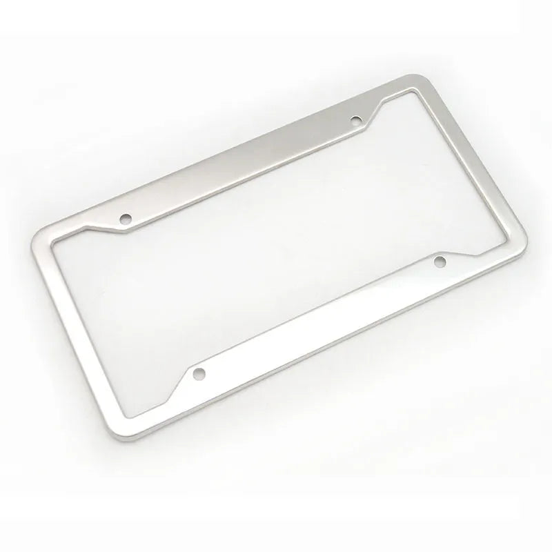 Aluminium alloy licence plate frame in four colour options showing 200x150x20mm dimensions