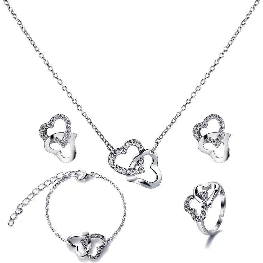 5PCS Fashion Butterfly Pendants Jewelry Set for Women in various colours