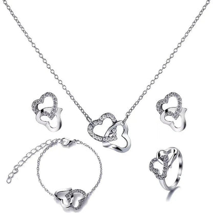5PCS Fashion Butterfly Pendants Jewelry Set for Women in various colours