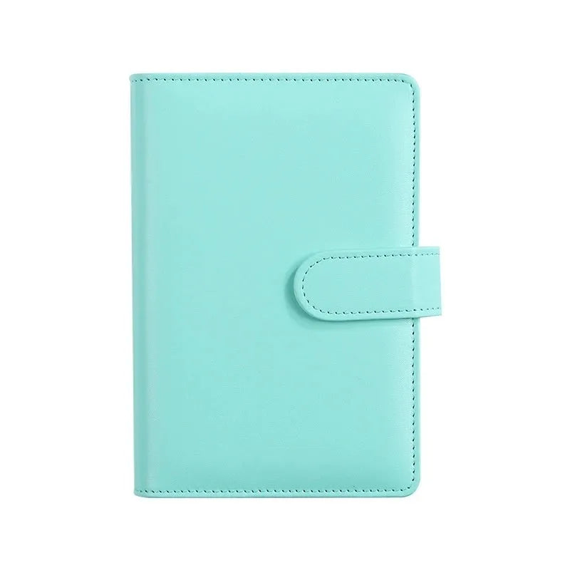A5 PU leather notebook binder shell with zipper closure in a solid colour.