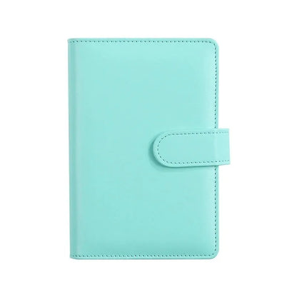 A5 PU leather notebook binder shell with zipper closure in a solid colour.