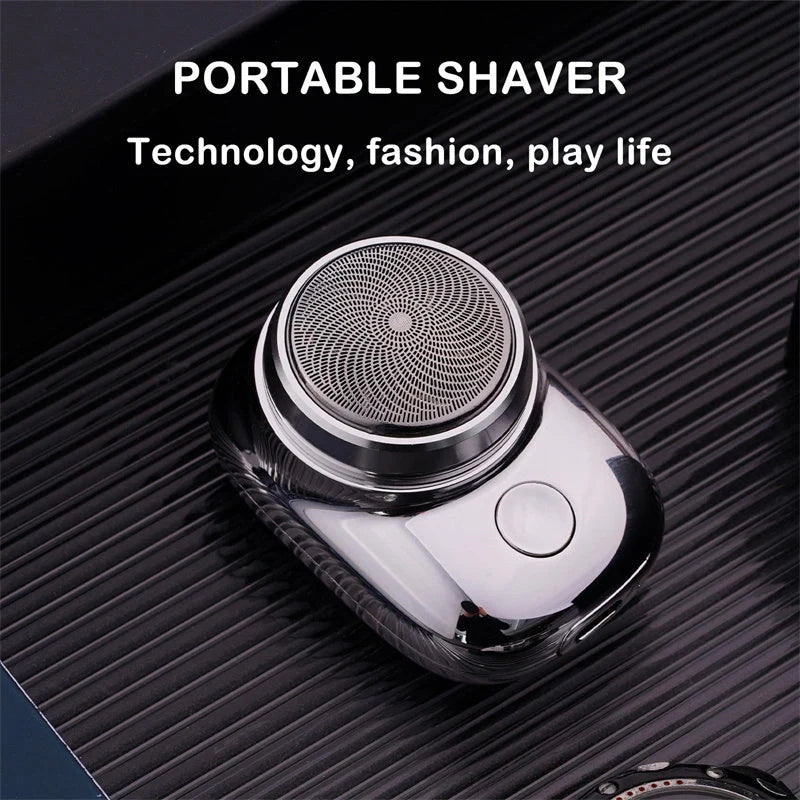 Compact, cordless electric razor with premium aluminium body and powerful 6,600 rpm motor for a smooth, painless shave