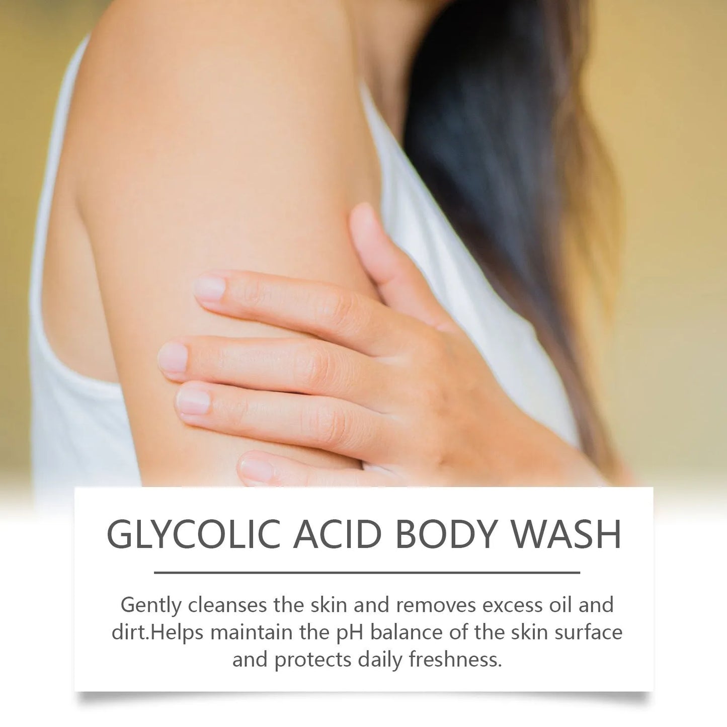 100ml shower gel bottle with glycolic acid and retinol for oily skin