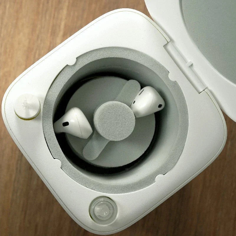 Earbuds Cleaning Kit with Automated Charging Case and Precision Cleaning Brush for AirPods