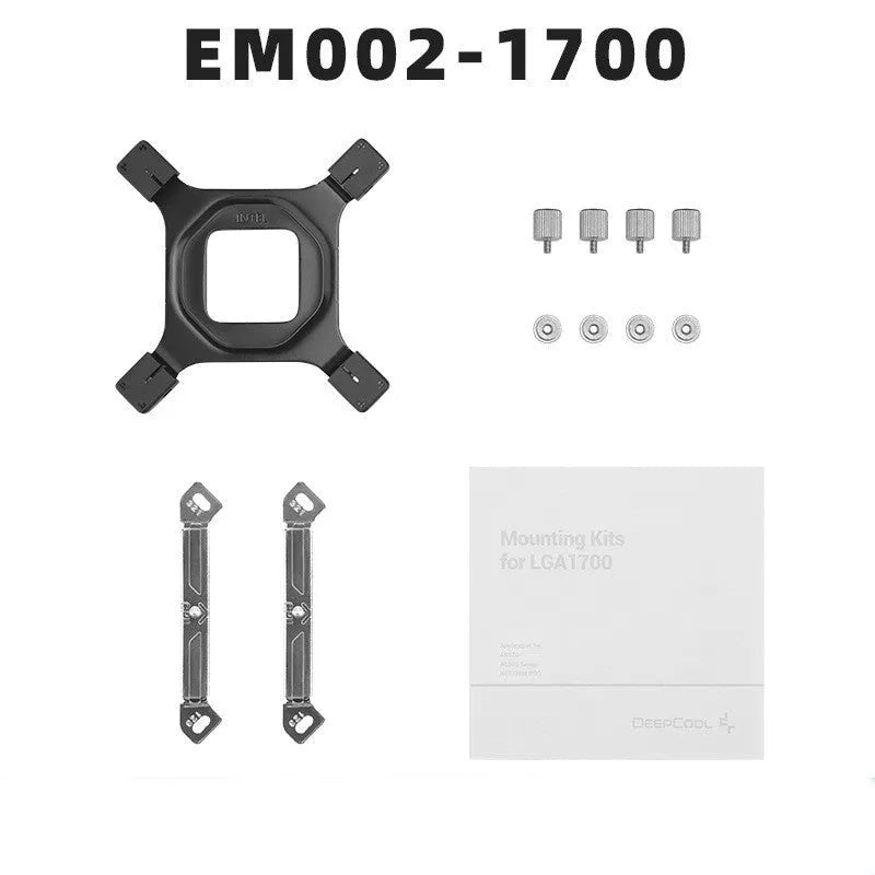 LGA1700 CPU water cooling radiator fasteners with cleaning alcohol bag and five bracket options