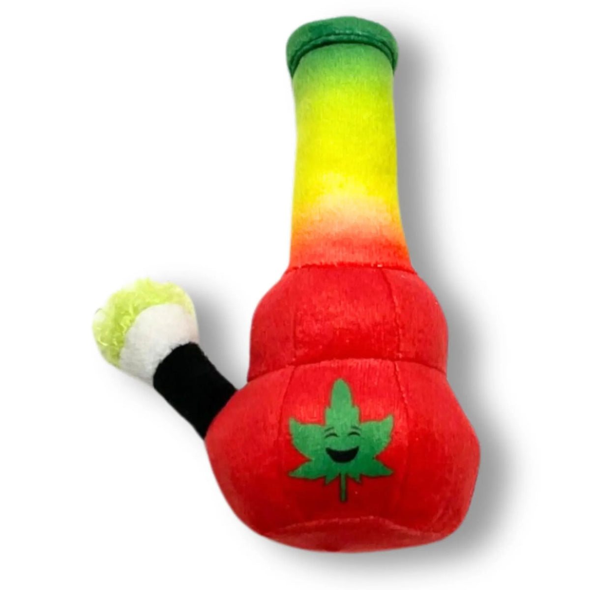 Kettle-shaped plush dog toy with sound feature, 24cm length bite-resistant pet toy