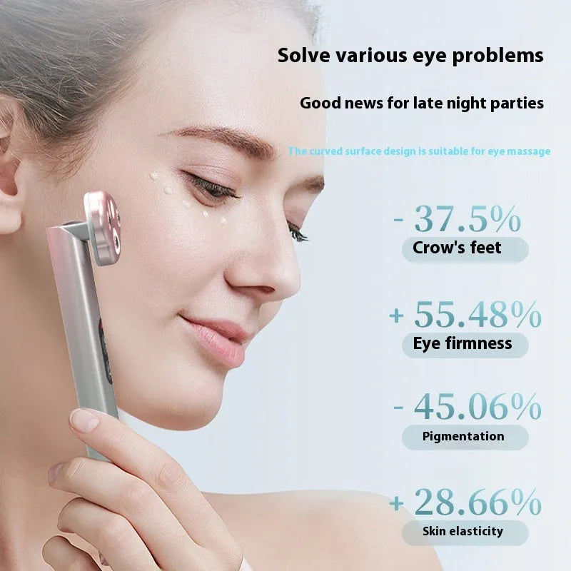 Gradient pink Cat's Paw eye beautification instrument with micro-current vibration massage function