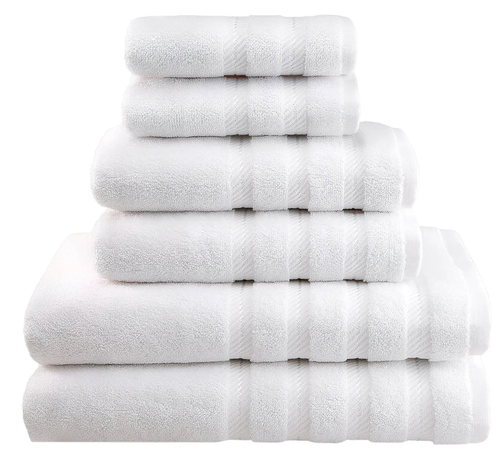 Three-piece long staple cotton towel set in blue: 33x33cm face cloth, 70x33cm hand towel, 70x137cm bath towel