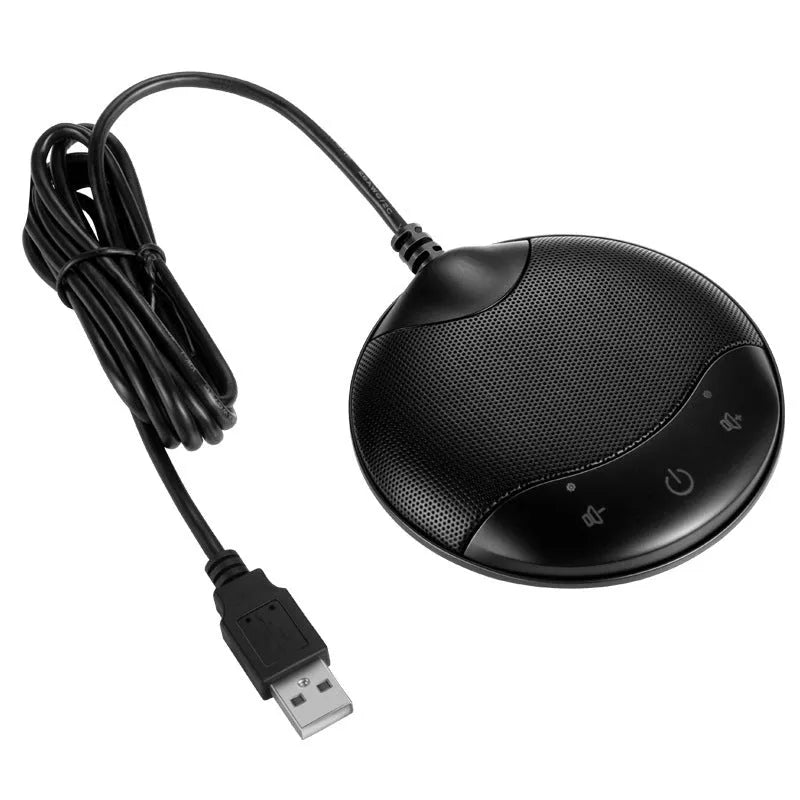 Black A7 USB condenser microphone for conference and recording