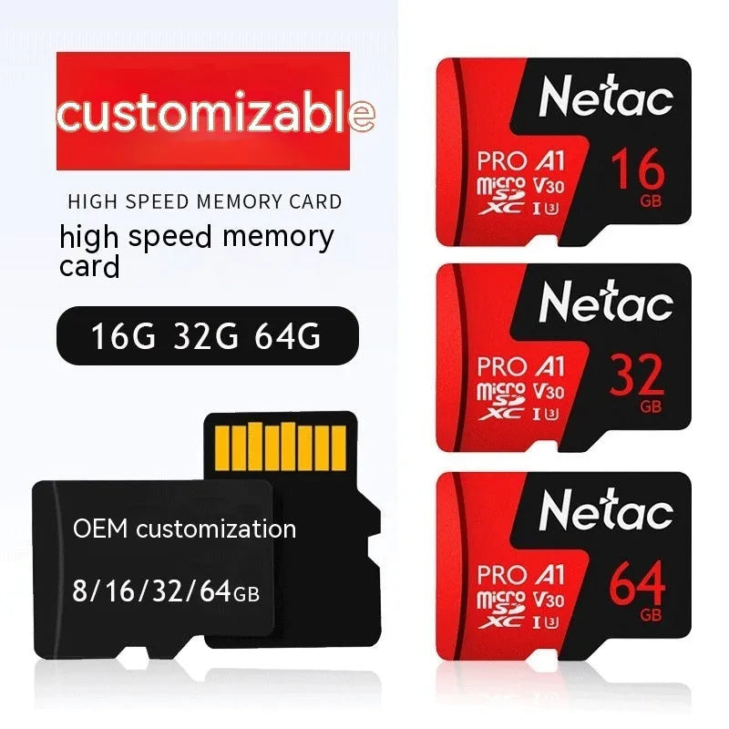 TF memory card for dash cams and security cameras in 16GB to 256GB capacities.