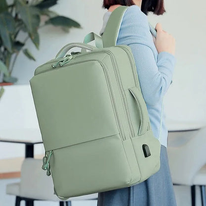 Waterproof oxford cloth commuter backpack in multiple colours with air pillow belt