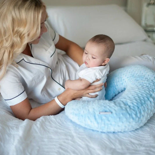 Baby U-shaped Nursing Pillow Pillowcase in coral fleece, available in multiple colours