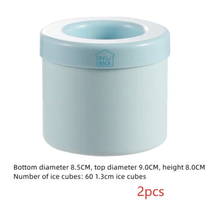 Portable 2-in-1 ice bucket mold with lid for kitchen and outdoor use
