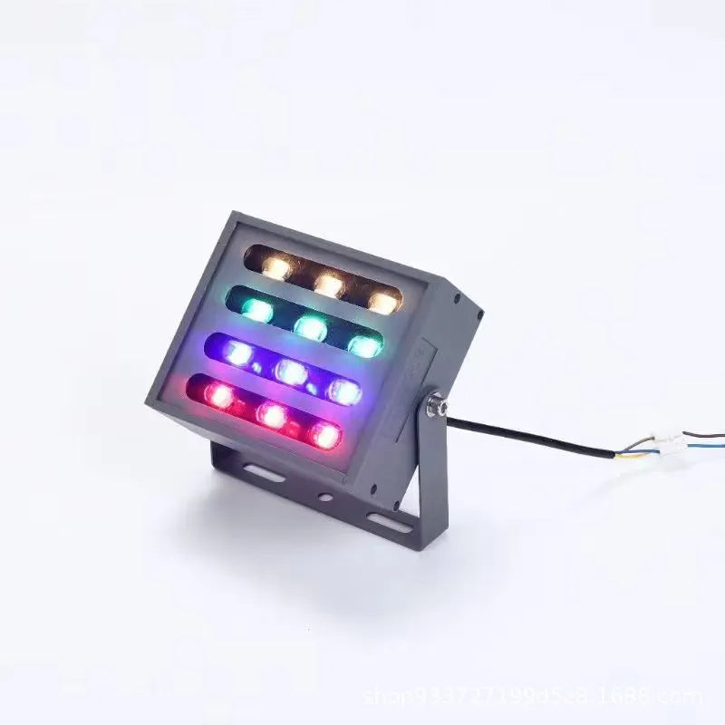 LED rainbow tree lamp with aluminium alloy shell for outdoor RGB colour projection lighting