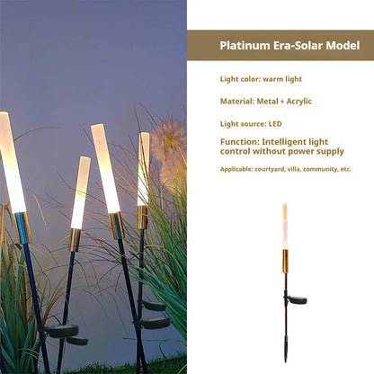Solar or power outdoor LED lawn lamp in 650mm to 1400mm sizes with acrylic hardware and wheat lamp option