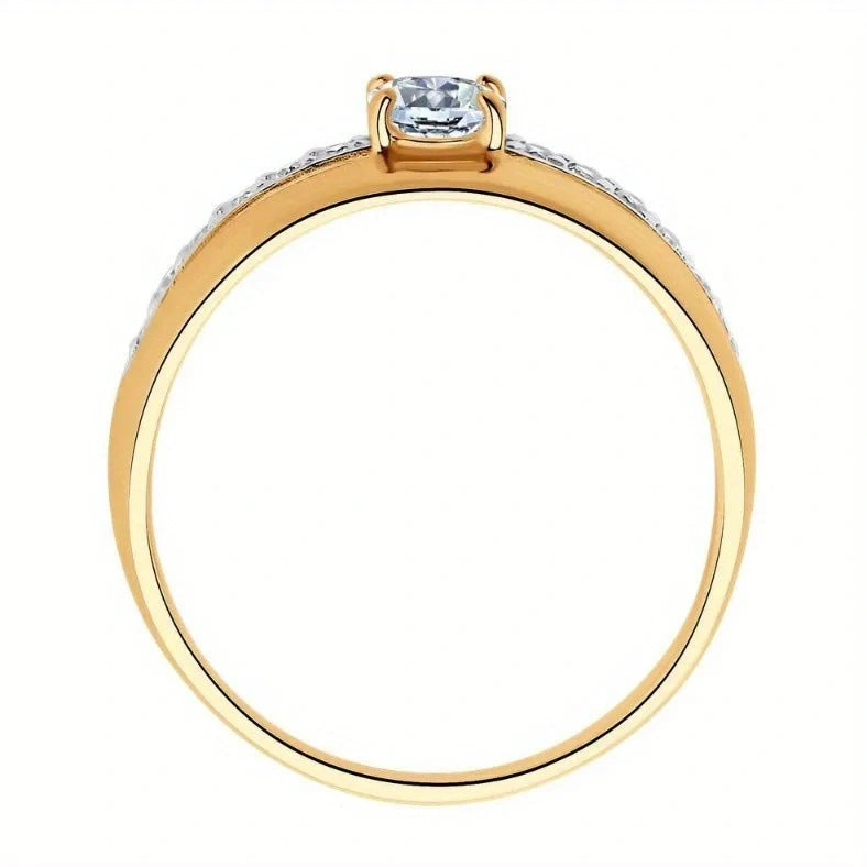 Gold zinc alloy simple band ring showing polished finish and band design
