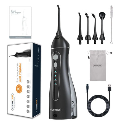 Black Prooral portable oral irrigator water pick with 300mL tank