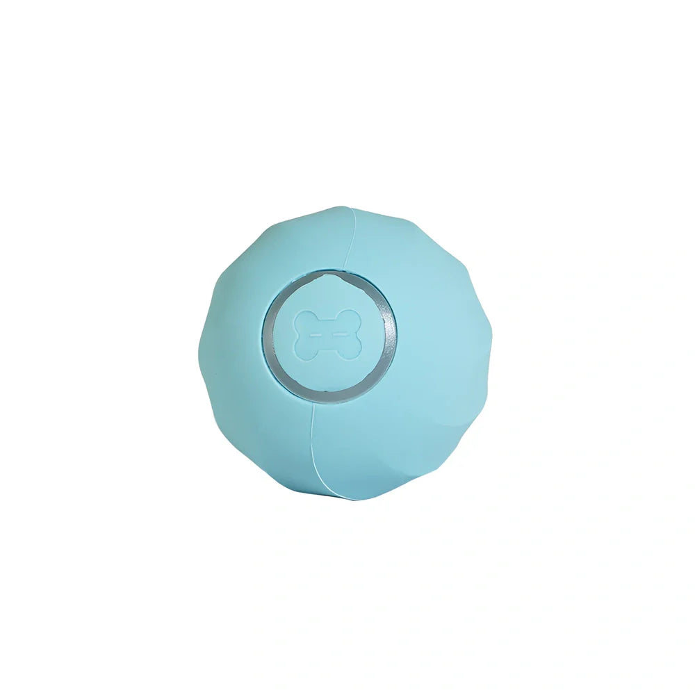 Interactive silicone cat ball with USB charger for indoor feline play and exercise