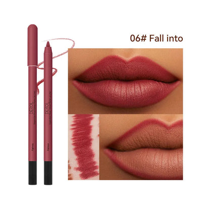 Matte lipstick and lipliner velvet mist, 0.6g, 14.9cm, shown in shades C01 to C08