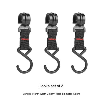 Aluminium alloy folding clothes drying rack with triangle frame and side hanger hooks for camping.