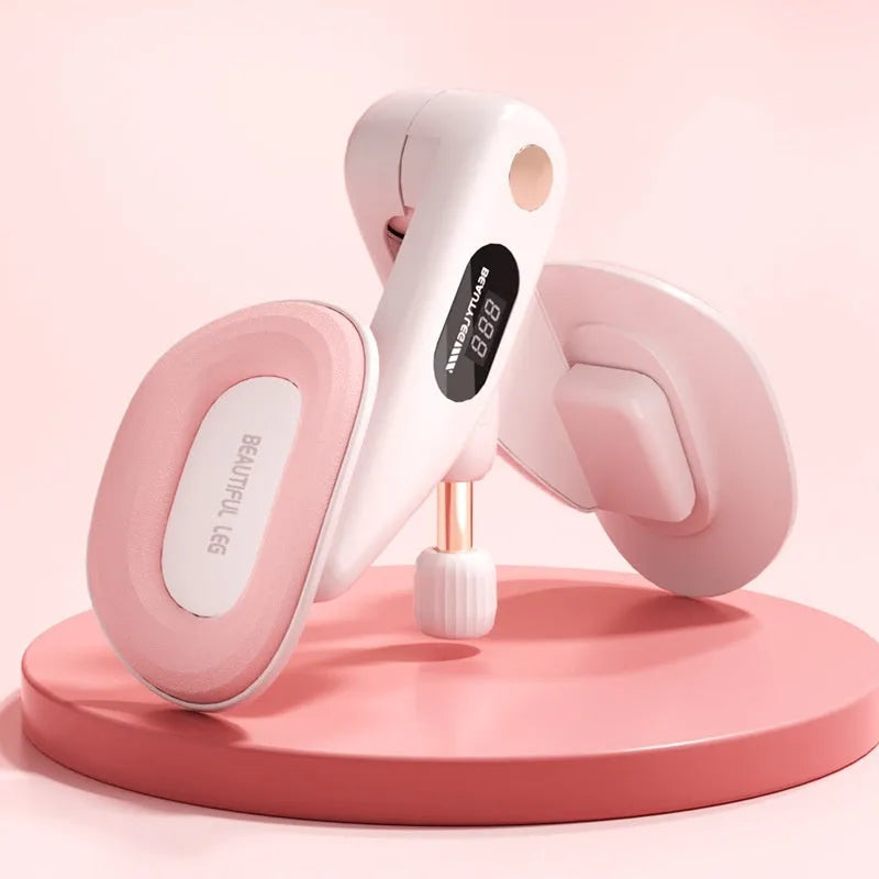 Pelvic floor muscle trainer with electronic counter in grey colour