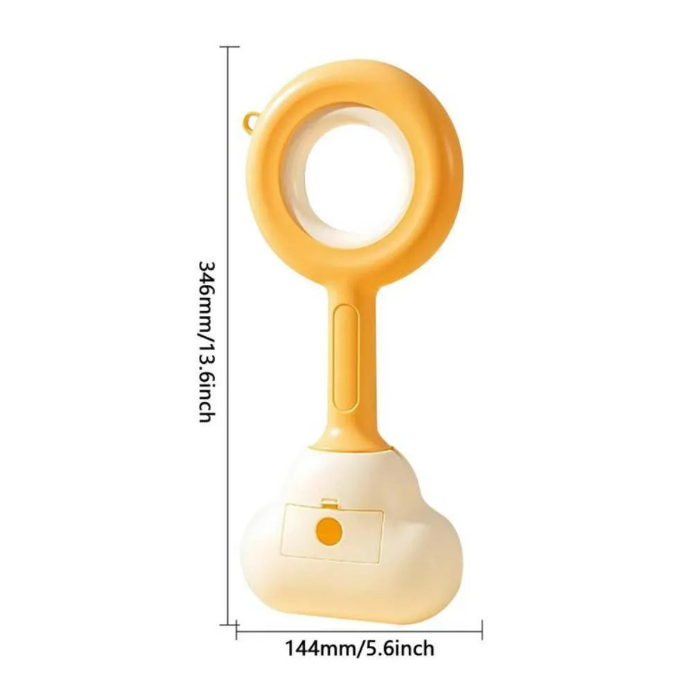 White blue dog pooper scooper with cloud-shaped jaw and ABS plastic construction