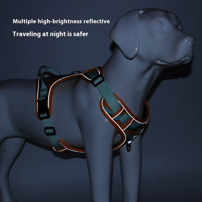 Reflective Dog Commuter Lead with Chest and Back Straps in various colours