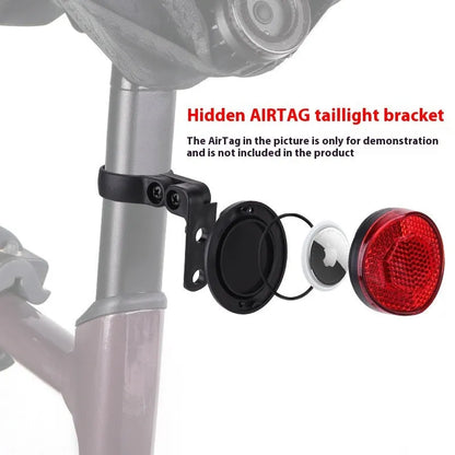 Plastic bicycle seatpost taillight bracket with anti-theft feature in red or yellow