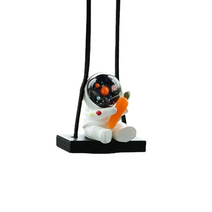 Resin cartoon astronaut car pendant with five character variations