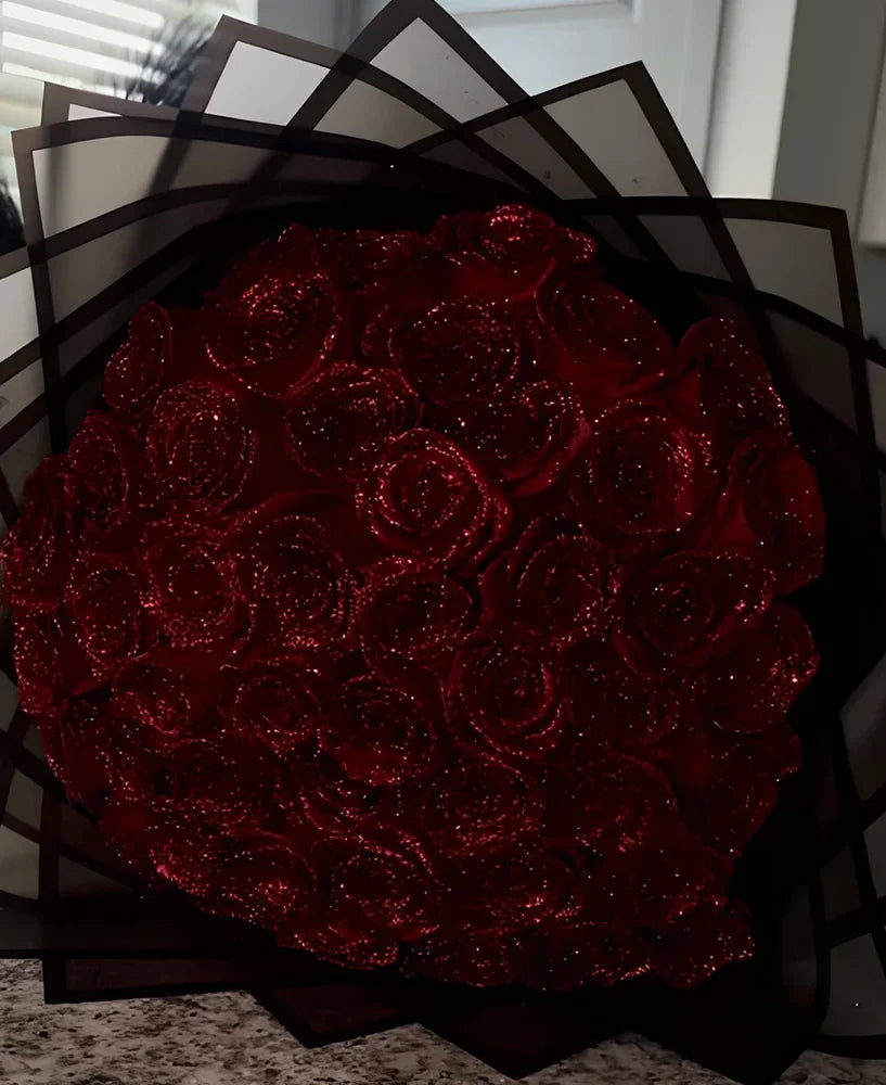 Personalised Valentine's Day preserved bridal bouquet with manual processing in multiple colour options