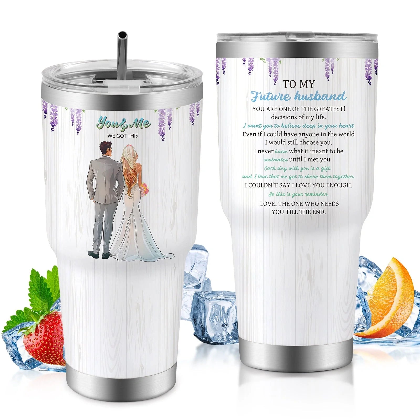 30oz insulated travel mug for car, keeps drinks hot or cold, spill-proof lid